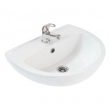 L71155000 FREJA Раковина 55 см, з 1 отвором під зміш., з переливом, білий глянець (1 сорт)