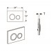 115.884.SI.1 Sigma50 round  Клавіша змиву, подвійний змив, біле скло (1 сорт)
