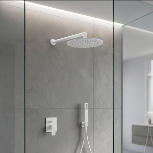 DS013620.4Q  LESS MINIMAL Душова лійка 300мм  з кронштейном, білий матовий (1 сорт)