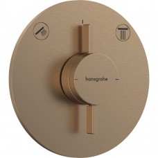 75418140 HG DuoTurn S Зовнішня частина змішувача для душу на 2 споживачі, brushed bronze (1 сорт)