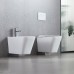 DFL0520400W Flow square Біде 485x345x330мм з отвором під змішувач, білий глянець (1 сорт)