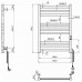 DAN077053000W Рушникосушка електрична, 770х530мм, Ancoro, матеріал чорна сталь, к/т прихованого підключення, колір білий матовий (1 сорт)