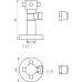 Кран напівобертовий кутовий з цангою SOLOMON 1/2″х 3/8″ Retro 7077 ( 2 шт)