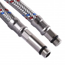 Шланг нержавіюча сталь PROFI FIX М10х1/2″ 1,0 м ПАРА EPDM