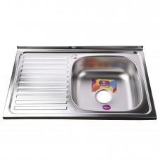Мийка кухонна накладна прямокутна 800х500х180 Decor Right MR 8050 R D Mira