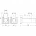 Набір Кран напівобертовий кутовий з американкою SOLOMON LUX 1/2″ CUBE WHITE 8888 (1уп)