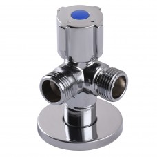 Кран кульовий кутовий подвійний SELBA 1/2″х 1/2″х1/2″ DOUBLE (SL1588)