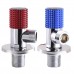 !!Набір кранів кутових кераміка SOLOMON EXCLUSIVE 1/2″X1/2″ 9889 RED/BLUE (1уп.)