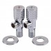 !!Набір кранів кутових кераміка PROFESSIONAL EXCLUSIVE 1/2″X1/2″ 9999 CHROME (1уп.)