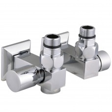 Набір Кран вентильний кутовий з американкою SOLOMON LUX 1/2″CUBE CHROM 8888_ТЕН (1уп.)