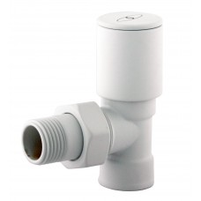 Кран вентильний кутовий з американкою SOLOMON 1/2″ WHITE 1845
