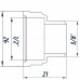 Перехідник редукційний 1/2″х3/8″ВЗ нікельований восьмигранний NK323O OPTIMUM