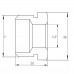 Футорка 1″х1/2″ЗВ нікельована NF533S OPTIMUM