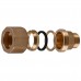 З'єднання зажимне пряме для труби Ø22мм 1/2″З латунне LS332S OPTIMUM