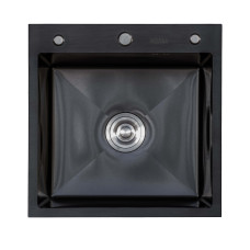 Мийка кухонна EXTOR IB 5050 з нержавіючої сталі 50*50*22 ЧОРНА ( А0059855 )
