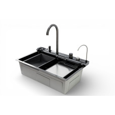 Мийка кухонна PIANO P-7 7546 чорна з нержавіючої сталі 75*46*22 BLACK ( А0059852 )