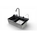 Мийка кухонна PIANO B-7 7546 чорна з нержавіючої сталі 75*46*22 BLACK ( А0059853 )