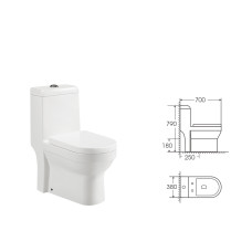 Унітаз-моноблок Iton JL 70x38x79 білий ( А0060306 )