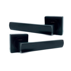 Дверная ручка KEDR R 06.144 BLACK mat, квадрат