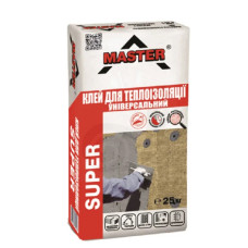 Клей для пінопласта і мінвати, приклейка і армування  Супер Master 25кг